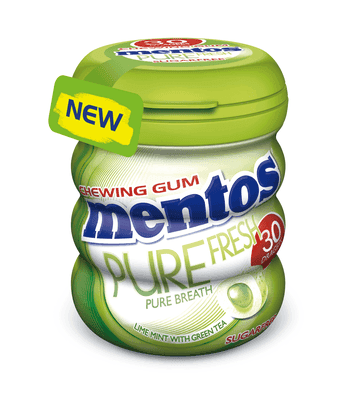 Mentos Pure Fresh Lime Mint žvýkačky 60g