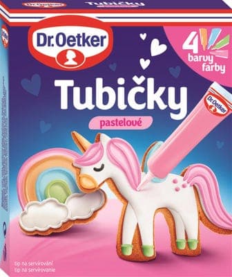 Dr. Oetker Tubičky pastelové 4 barvy