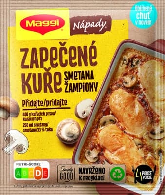Maggi nápady Zapečené Kuře Žampióny & Smetana