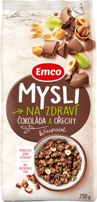Emco Mysli na Zdraví Křupavé Čokoláda a ořechy