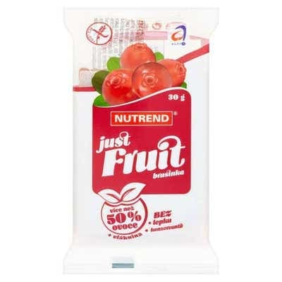 Nutrend Just Fruit Ovocná tyčinka brusinka