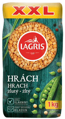 Lagris Hrách žlutý loupaný půlený