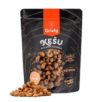 GRIZLY Kešu ve slaném karamelu