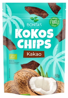 BONITAS BIO Kokosové chipsy kakao