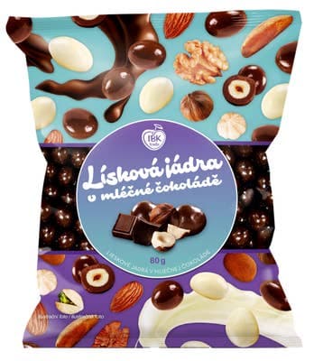 IBK trade Lísková jádra v mléčné čokoládě