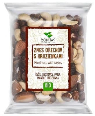 BONITAS BIO Směs ořechů s rozinkami