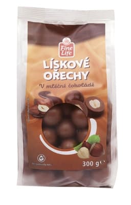 Fine Life Lískové oříšky v mléčné čokoládě