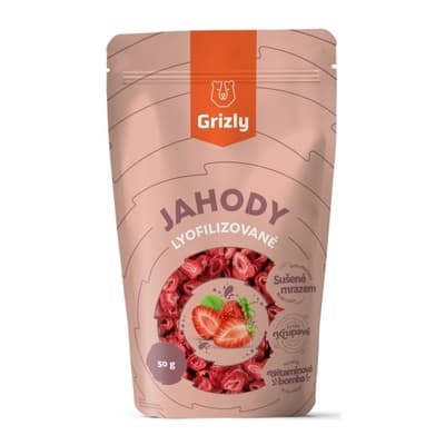 GRIZLY Jahody lyofilizované plátky
