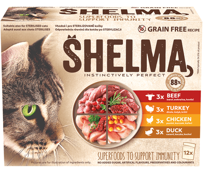 Shelma bezobilné dušené filetky masový výběr 12x85g