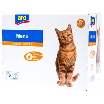 ARO Kapsička pro kočky drůbeží 12x100g