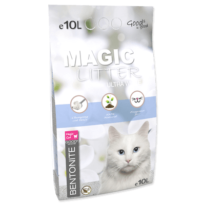 Magic Cat Kočkolit Magic Litter Bentonite Ultra White 10L