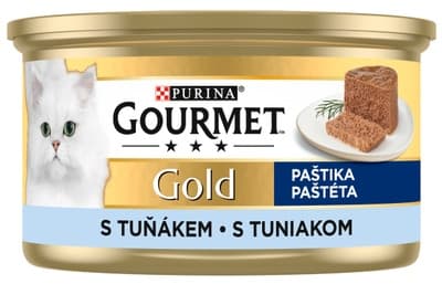 Gourmet Gold konzerva pro kočky tuňák, paštika