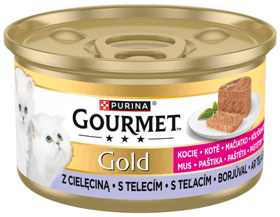 Gourmet Kitten konzerva pro koťata, telecí paštika