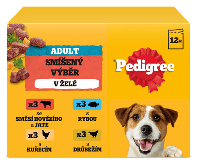 Pedigree kapsičky smíšený výběr v želé pro dospělé psy 12x100 g