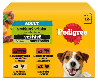 Pedigree kompletní krmivo pro dospělé psy 12 x100g