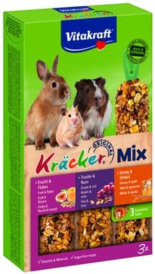 Vitakraft Kräcker mix hlodavci ovoce-hrozno-med 3ks