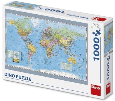 Dino Toys Politická mapa světa puzzle, 1000 dílků