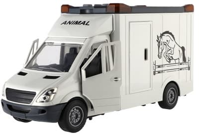 Teddies Auto přepravník zvířat  28cm s koněm na setrvačník
