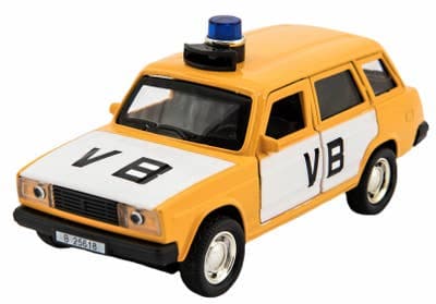 Teddies Policejní auto VB combi 11,5 cm na zpětné natažení, na baterie a se zvukem