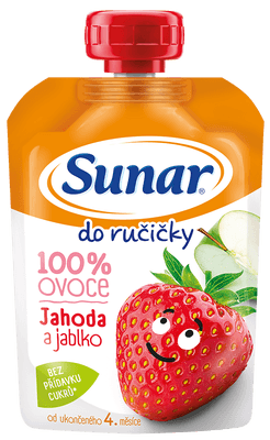 Sunar Do ručičky ovocná kapsička jahoda 4m+