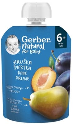 Gerber Natural kapsička hruška a švestka