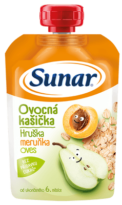 Sunar Kapsička ovocná kašička hruška, meruňka a ovesné vločky