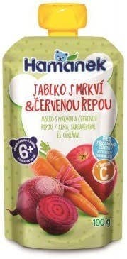 Hamánek Jablko s mrkví a červenou řepou
