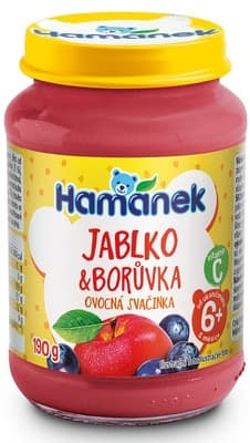 Hamánek Borůvka & jablko ovocná svačinka 6m+