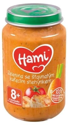 Hami Zelenina se šťavnatým kuřecím stehýnkem 8m+