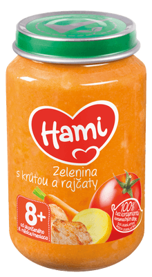 Hami Zelenina s krůtou a rajčaty 8m+