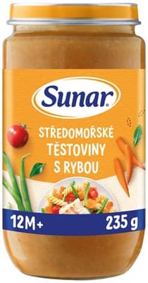 Sunar Příkrm středomořské těstoviny s rybou, 12m+