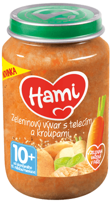 Hami masozeleninový příkrm Zeleninový vývar s telecím a kroupami
