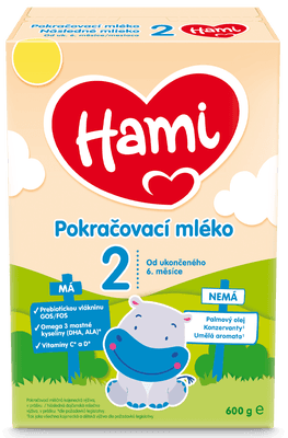 Hami Pokračovací kojenecké mléko 2, 6m+