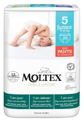 Moltex Pure & Nature Plenkové kalhotky Junior vel. 5 (9-14 kg) 20.0 ks