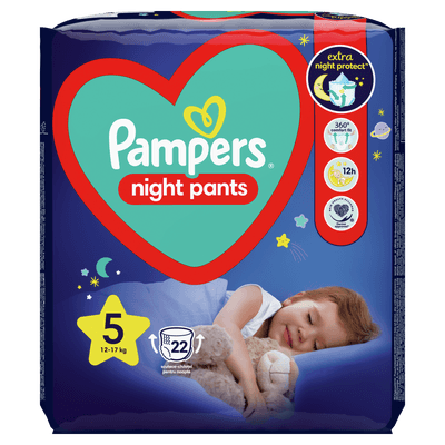 Pampers Night Pants Plenkové kalhotky vel. 5 (12-17 kg)