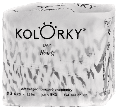 Kolorky Day EKO plenky - Srdce - vel. S (3-6 kg)