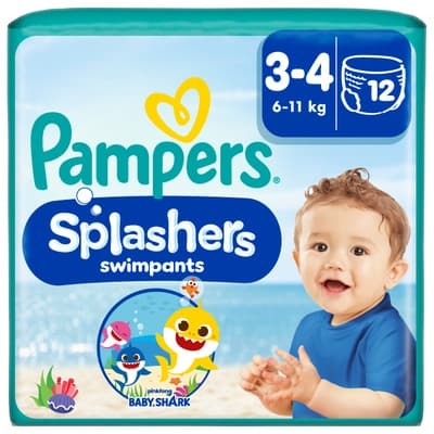 Pampers Kalhotkové plenky Splashers Carry Pack Baby Shark, velikost 3, 12ks 12.0 ks