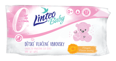 Linteo Baby Dětské vlhčené ubrousky s měsíčkem