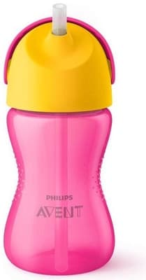 Philips Avent Hrneček s ohebným brčkem 300 ml, růžový