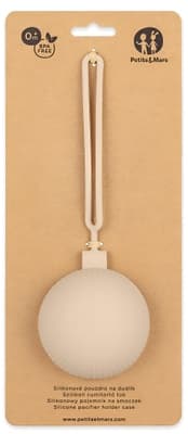 Petite&Mars Pouzdro silikonové na dudlík Desert Sand 0m+