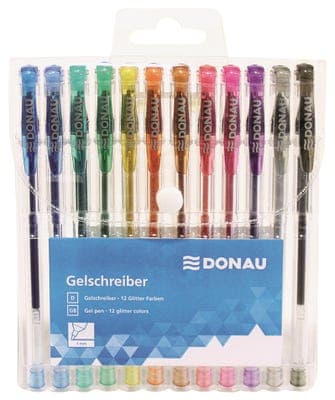 DONAU Gelové rollery třpitivé  12 barev