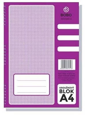 Blok A4 s boční vazbou, linkovaný, 50 listů