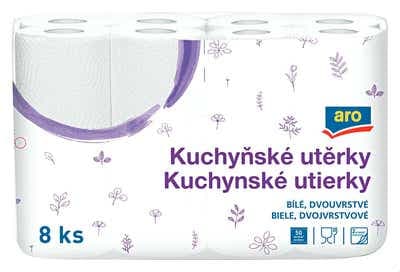 ARO Kuchyňské utěrky 2-vrstvé 8 Rolí