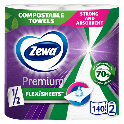 Zewa Premium FlexiSheets kuchyňské utěrky, 2vrstvé, 2 role