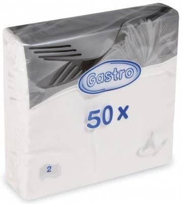 Gastro Ubrousky 33x33cm 2vrstvé bílé