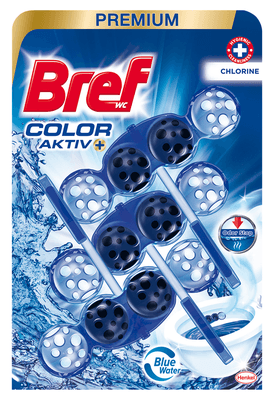 Bref Color Aktiv Chlorine tuhý WC blok 3x50 g