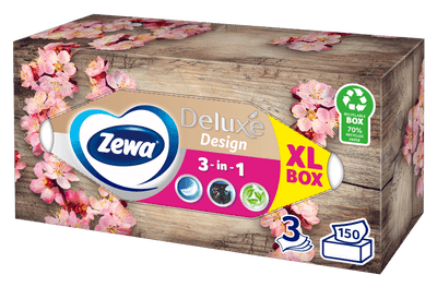 Zewa Deluxe Design kapesníky 3 vrstvé 150.0 ks