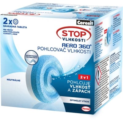Ceresit Pohlcovač vlhkosti Aero 360° náhradní tablety, neutrální (2x 450 g)