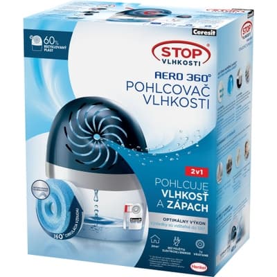 Ceresit Pohlcovač vlhkosti Aero 360° přístroj, modrý + tableta (450 g)