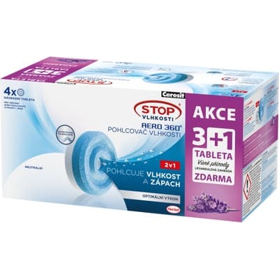 Ceresit Pohlcovač vlhkosti Aero 360° náhradní tablety, levandule (4x 450 g)